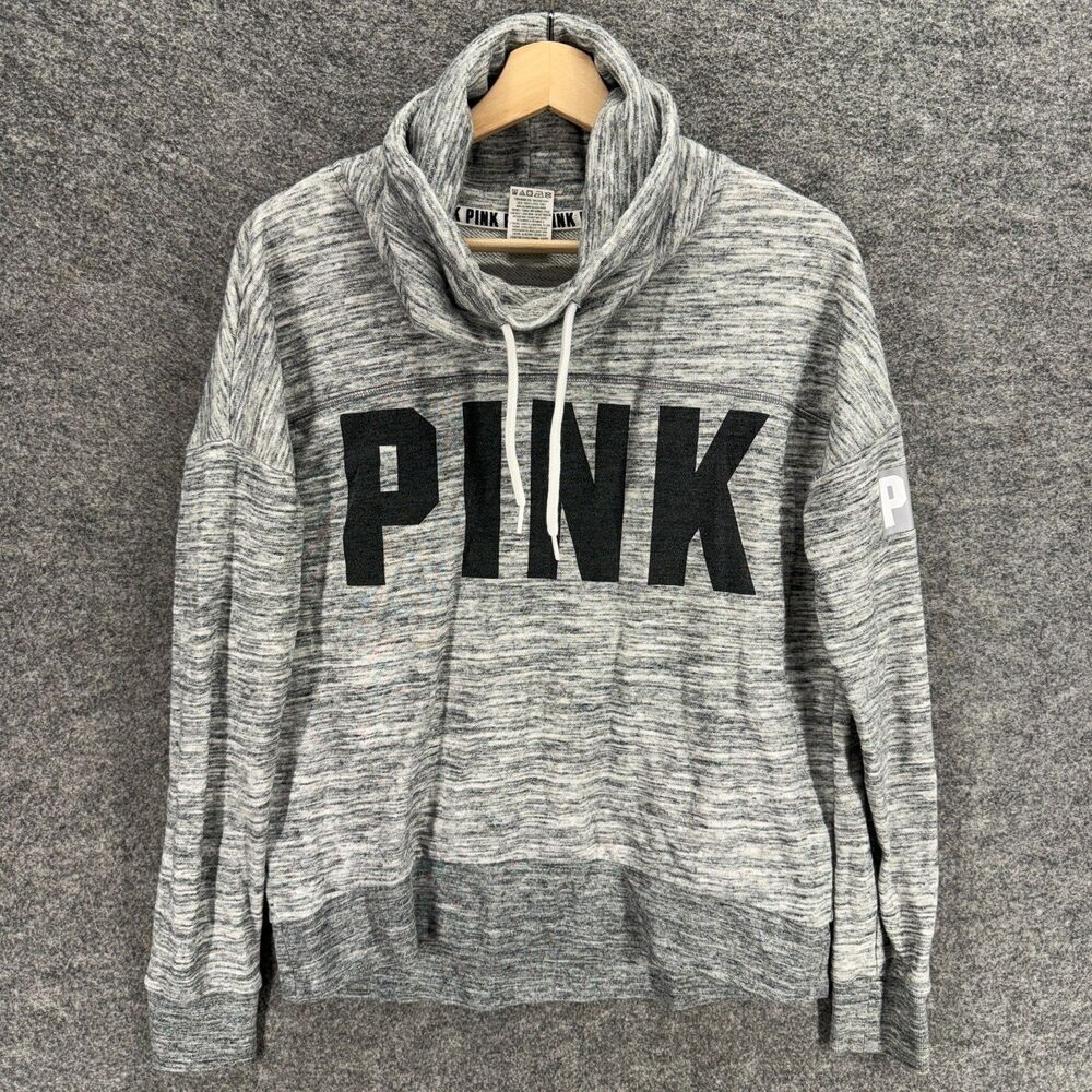 Victoria's Secret Sweater Pullover Women S Small Gray Knit Long Sleeve Cowl Neck